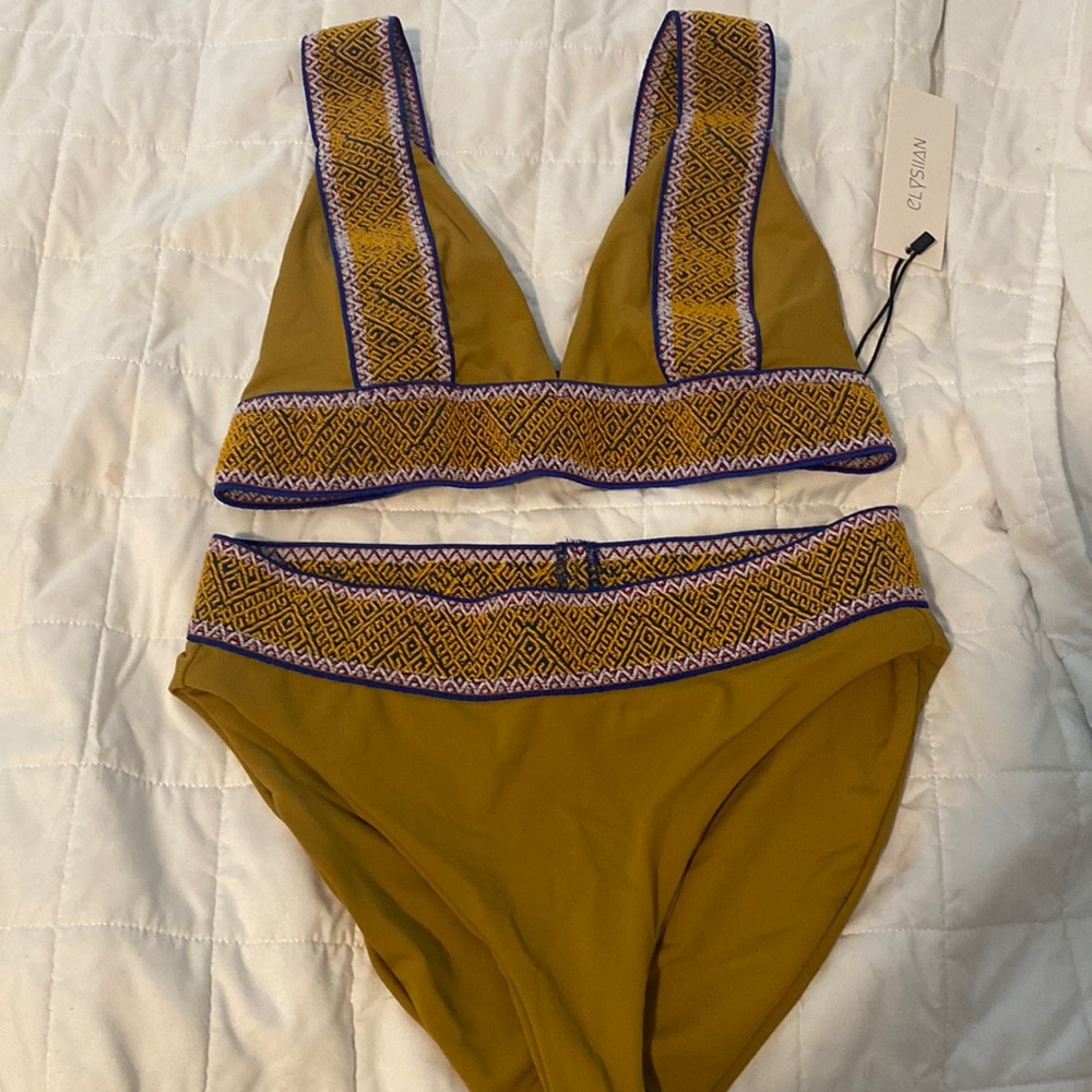 Elysiian gold triangle bikini